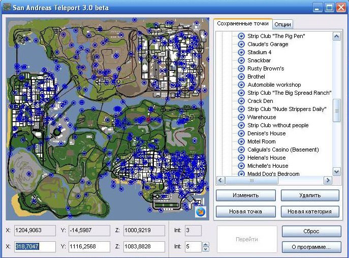 San Andreas Teleport v 3.0